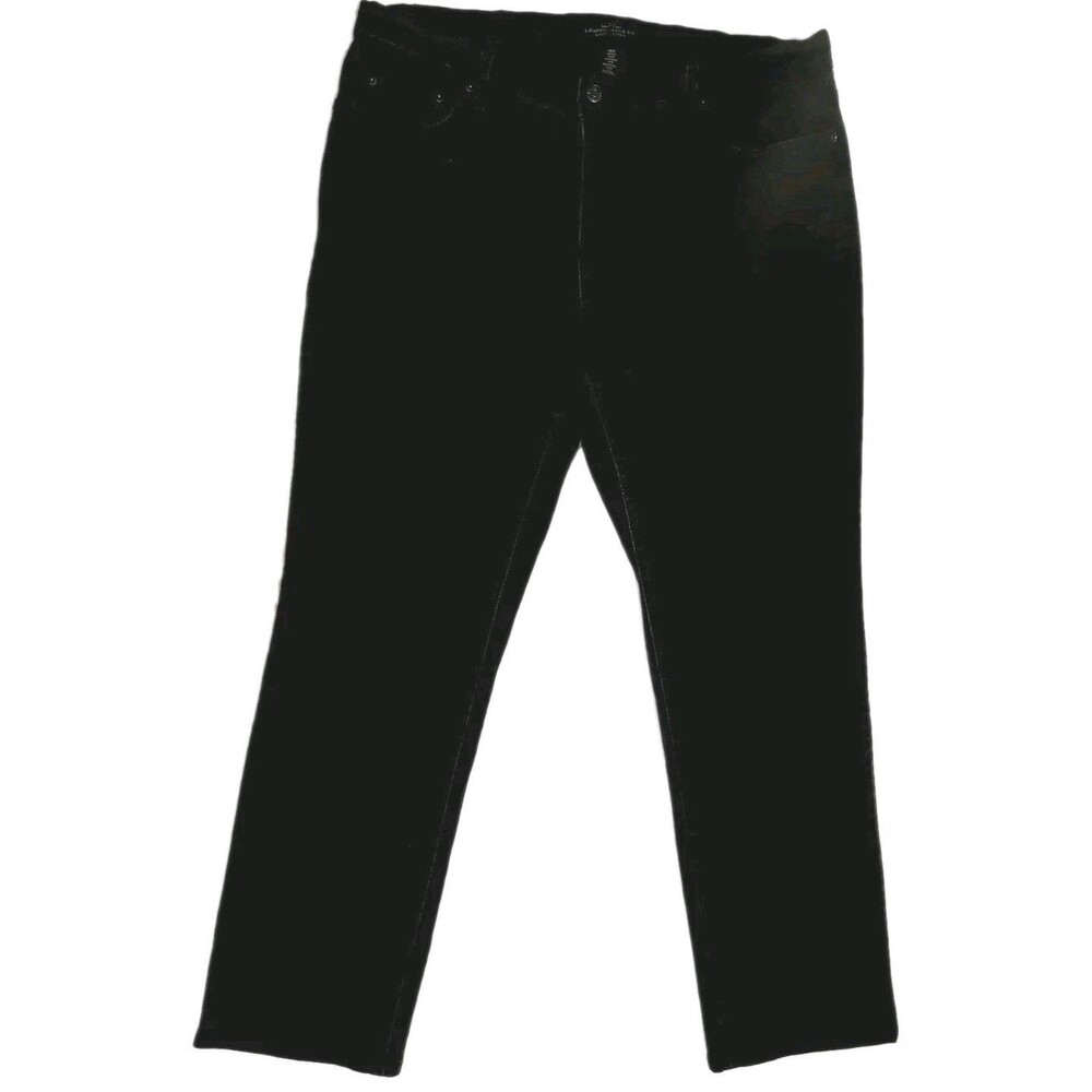 Women LRL Lauren Jeans Co Ralpy Lauren Size 18W Black Classic Straight Leg Denim